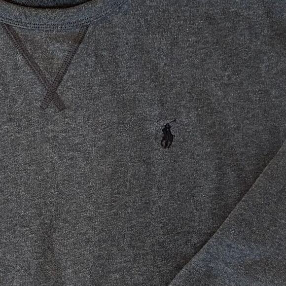 Polo Ralph Lauren Fleece Crewneck Sweatshirt Pony Logo Gray Mens Size XXL - Picture 2 of 9